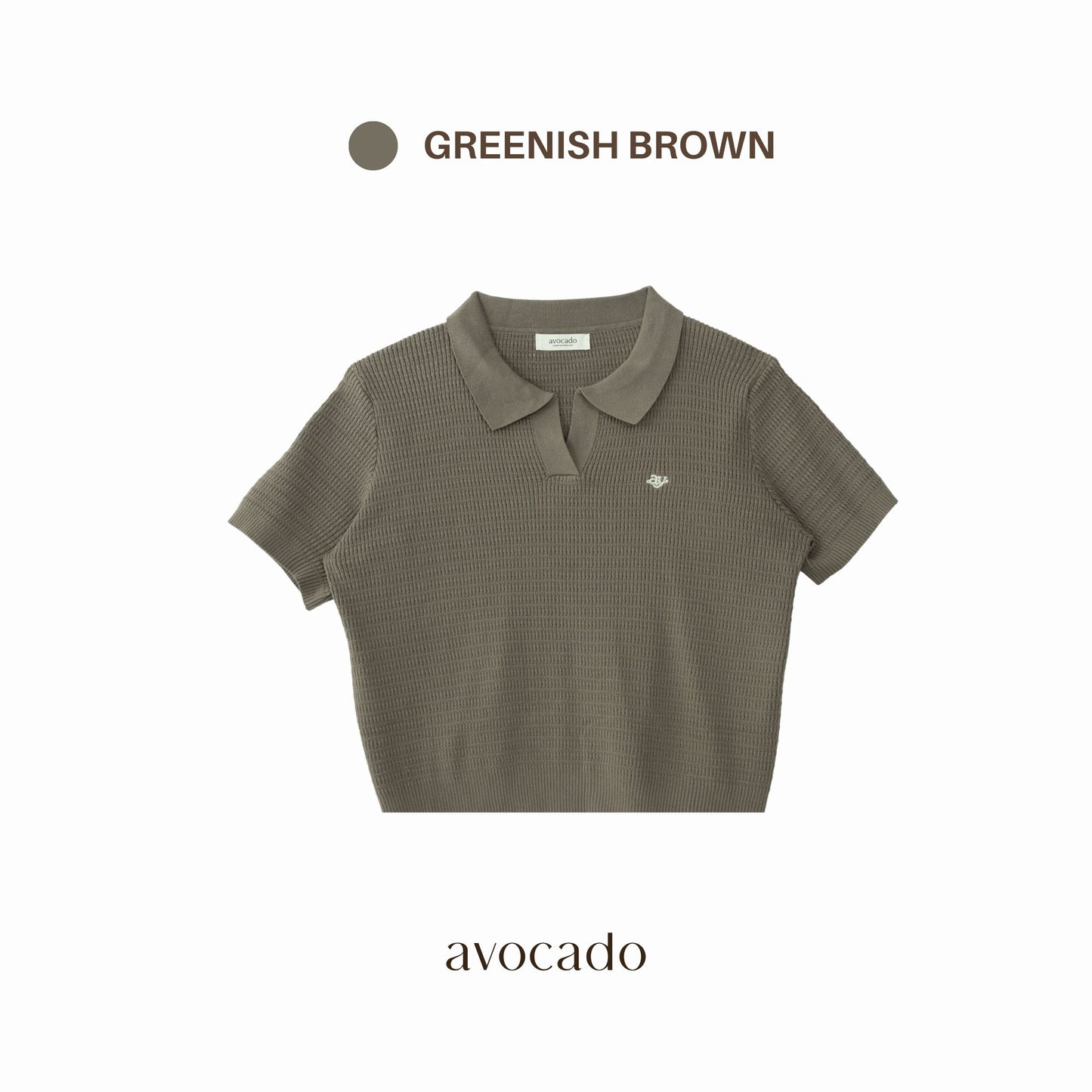 avocado - Lunar Polo Tops เสื้อโปโลแขนสั้น ใส่สบาย ใส่ได้ทุกวัน I อกได้ถึง 52"