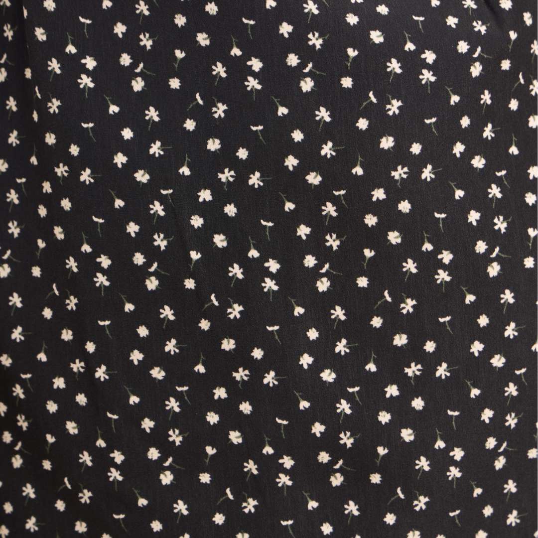 avocado - Hanako Dress เดรสลายดอกผ้าโพลีเอสเตอร์ มีซับใน สายปรับได้