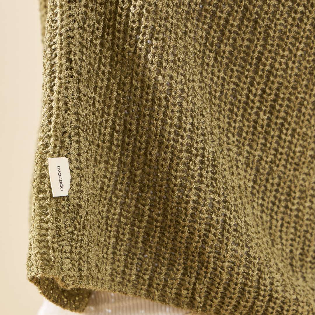 avocado - Promise Knit Cardigan เสื้อคาร์ดิแกนทรงครอปถักโครเชต์ ผ้าบาง ใส่สบาย
