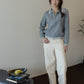 avocado - Bistro Pants กางเกงผ้า Cotton ทรงกระบอกกลาง