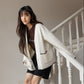 avocado - Vivié Knit Cardigan คาร์ดิแกนแต่งขอบทูโทน