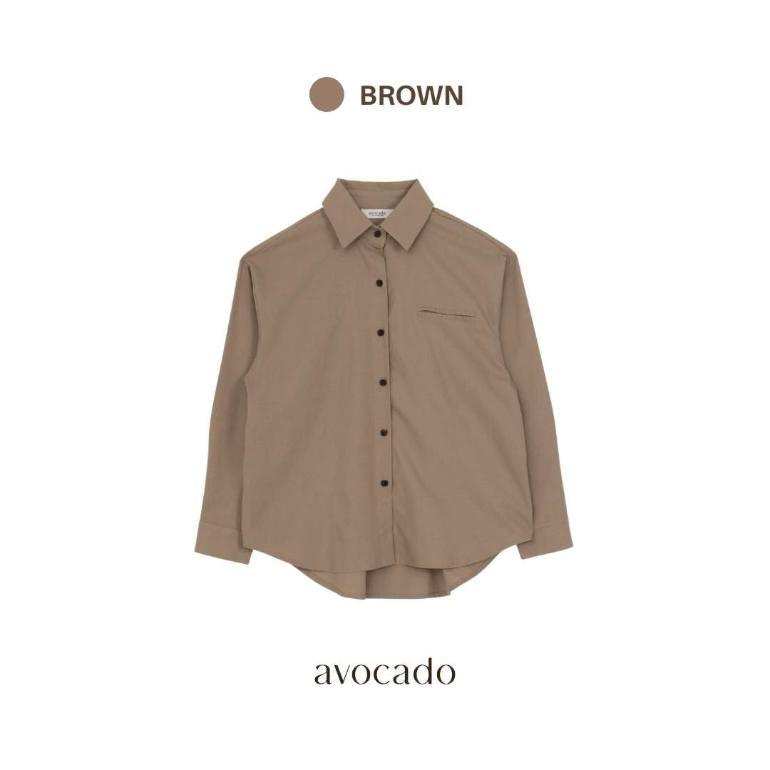 avocado - Kilny Oversize Shirt เสื้อเชิ้ตแขนยาวลินินผสม ใส่สบาย เนื้อผ้าเบา ๆ