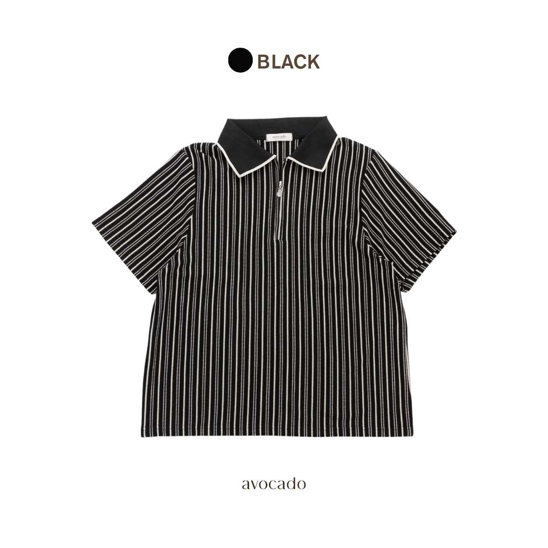 avocado - Harchi Zip Polo เสื้อโปโลผ้าใส่สบาย แต่งดีเทลซิป