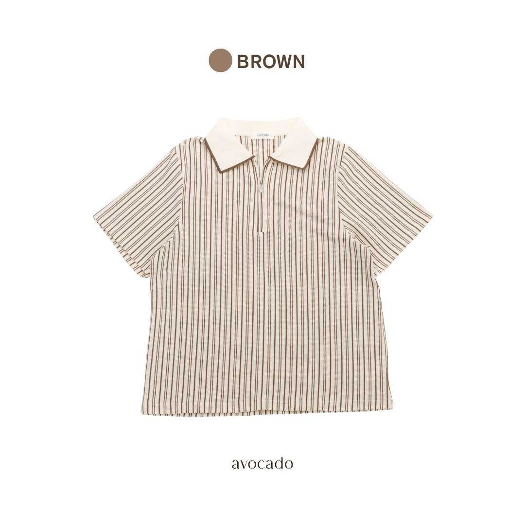 avocado - Harchi Zip Polo เสื้อโปโลผ้าใส่สบาย แต่งดีเทลซิป