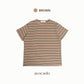 avocado - akita line tee เสื้อยืดลายทางผ้า Spandex นุ่มเด้ง ใส่สบาย I มีไซส์อก 40" และ 44"