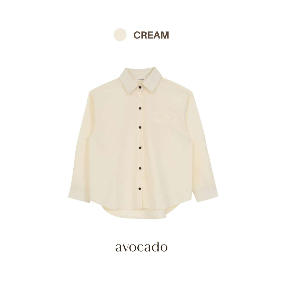 avocado - Kilny Oversize Shirt เสื้อเชิ้ตแขนยาวลินินผสม ใส่สบาย เนื้อผ้าเบา ๆ
