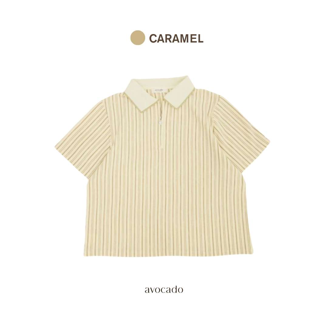 avocado - Harchi Zip Polo เสื้อโปโลผ้าใส่สบาย แต่งดีเทลซิป