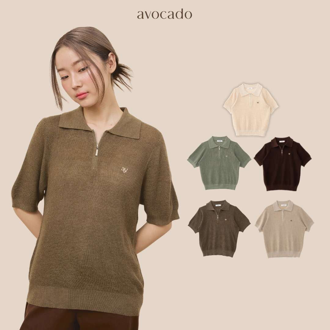 avocado - Casper Polo Tops เสื้อโปโลไหมพรม Summer Knit บางเบา ผ้าระบาย อากาศได้ดี UNISEX