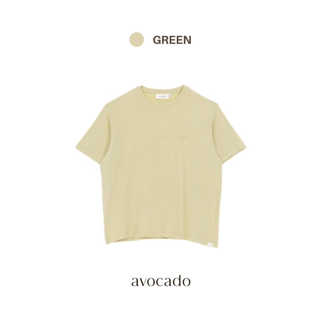 avocado - Waven Tee เสื้อยืดสีพื้น Oversize เนื้อผ้า Lyocell ผสม Linen I มี 2 ไซส์