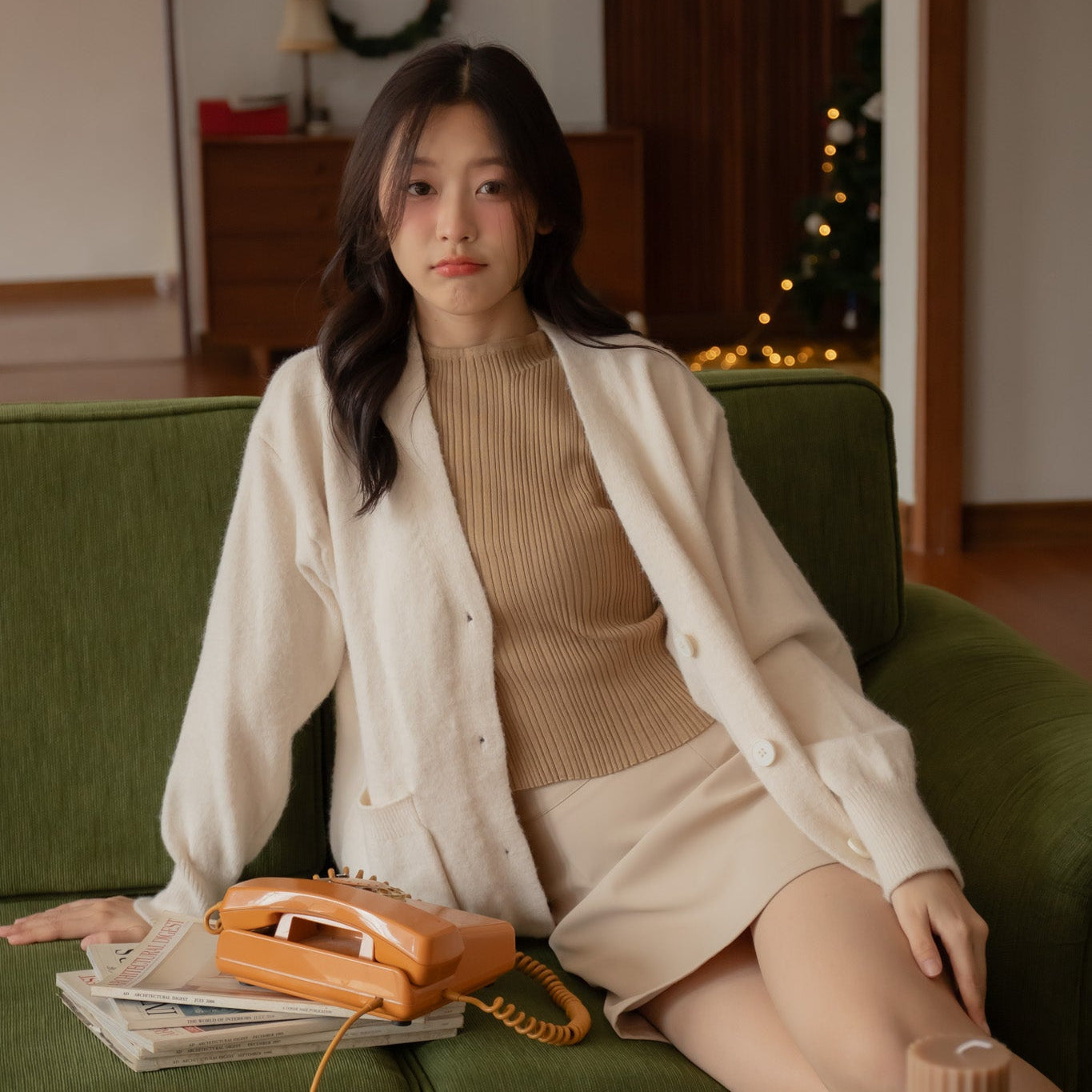 avocado - Mackie Loose Cardigan คาร์ดิแกนทรง Oversize ผ้านุ่มฟู