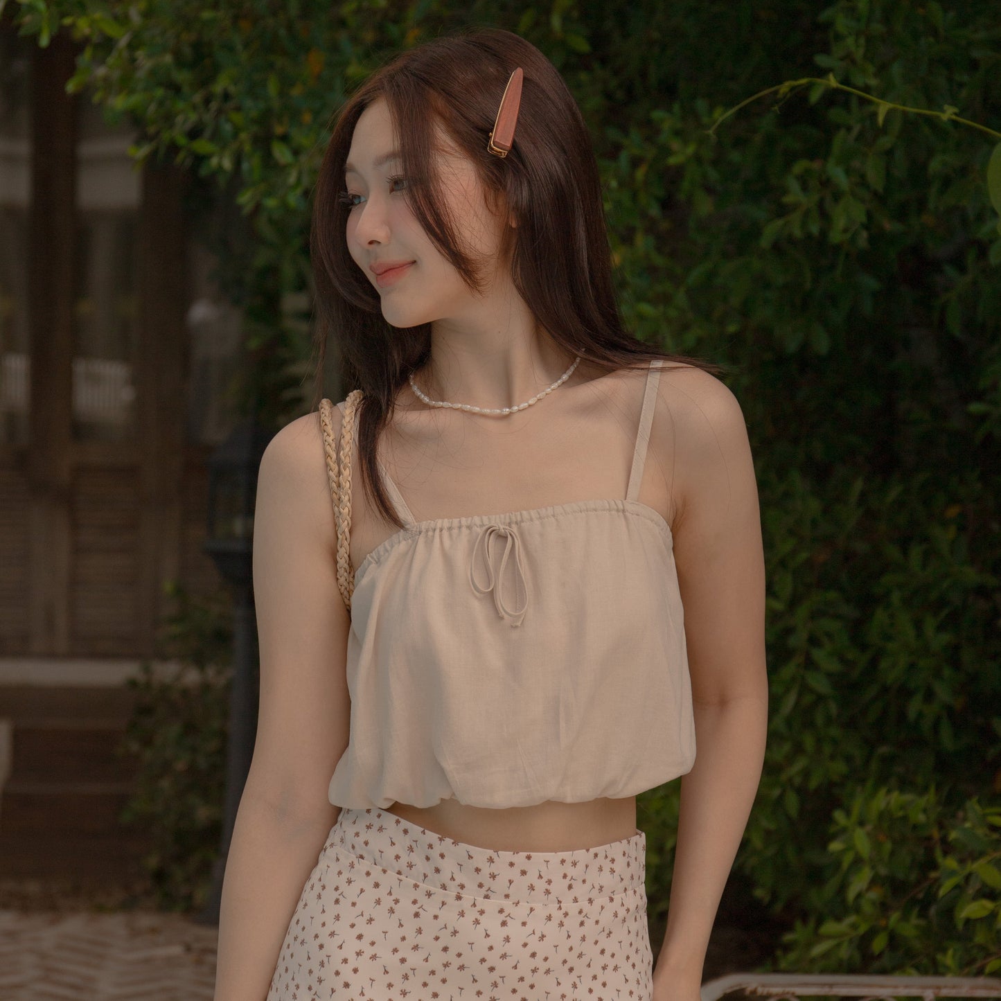 avocado - Ellie Tops เสื้อสายเดี่ยวผ้าลินิน