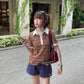 avocado - Petty Polo เสื้อโปโลคอปกลายทาง ดีเทลกระดุมลายกระ