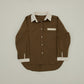 avocado - Julian Shirt เสื้อเชิ้ตสีพื้นผ้า cotton ดีเทลตัดปกสีครีม