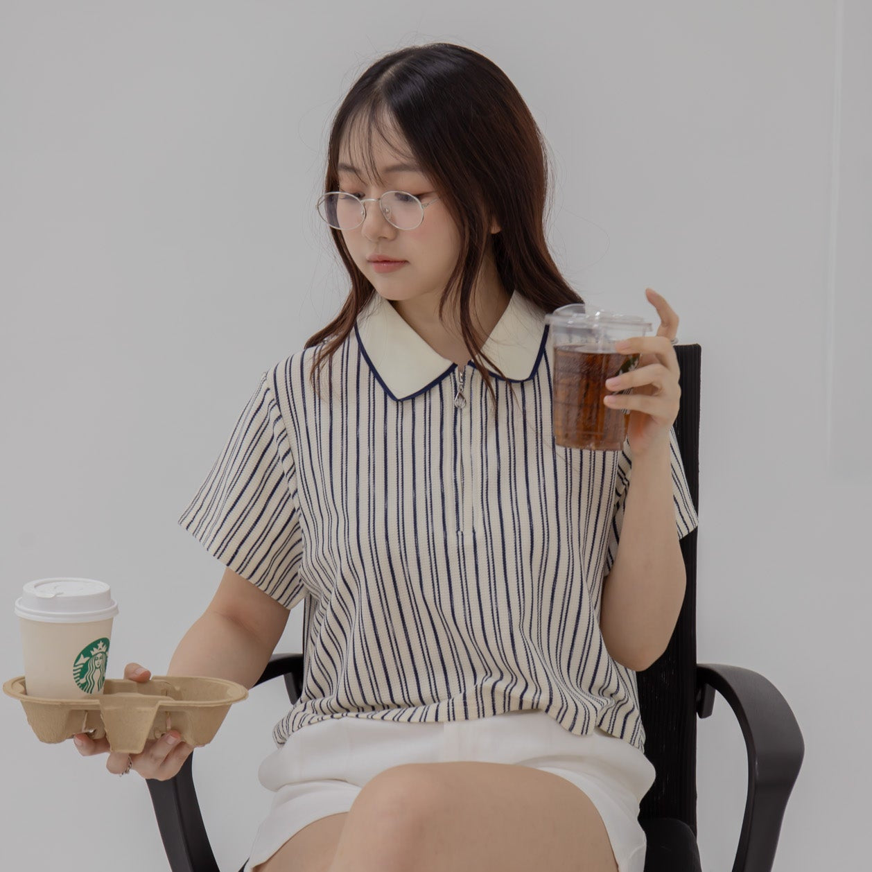 avocado - Hershey Polo Crop เสื้อโปโลทรงครอปผ้า waffle