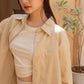 avocado - Margarine Cream Shirt  เสื้อเชิ้ตแขนยาวผ้า cotton100%