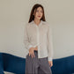 avocado - Parlin Line Shirt เสื้อเชิ้ตลายทางผ้าคอตตอนผสมโพลีเอสเตอร์