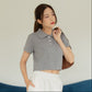 avocado - Lilo Knit Polo เสื้อโปโลครอป  แต่งดีเทลกระดุมเหล็ก