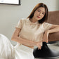 avocado - Lilo Knit Polo เสื้อโปโลครอป  แต่งดีเทลกระดุมเหล็ก