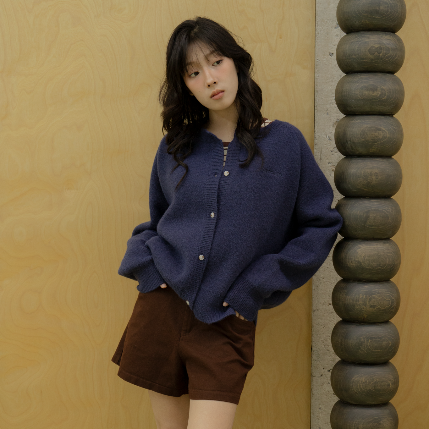 avocado - Round Knit Cardigan เสื้อคาร์ดิแกน oversize