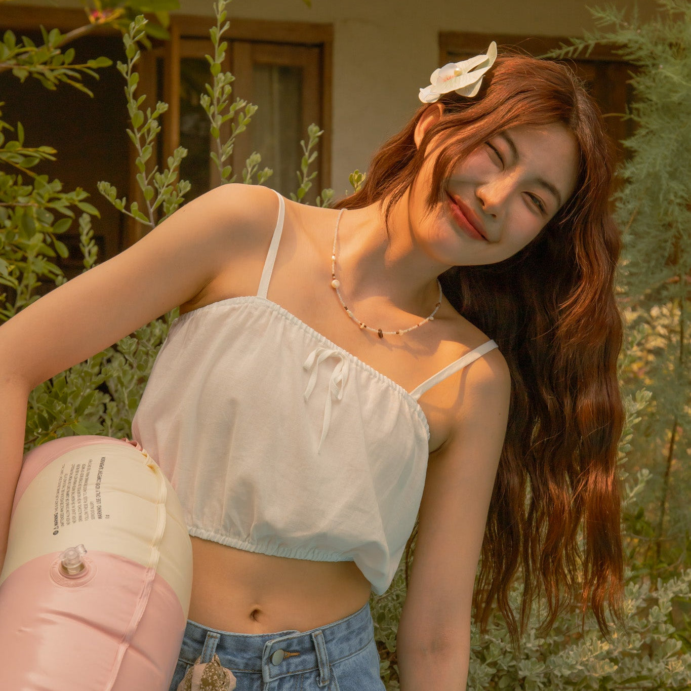 avocado - Ellie Tops เสื้อสายเดี่ยวผ้าลินิน