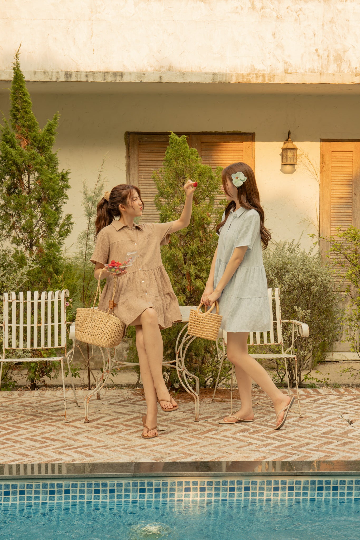 avocado - Anthony Salu Dress เดรสคอปกผ้าสาลูทั้งตัว