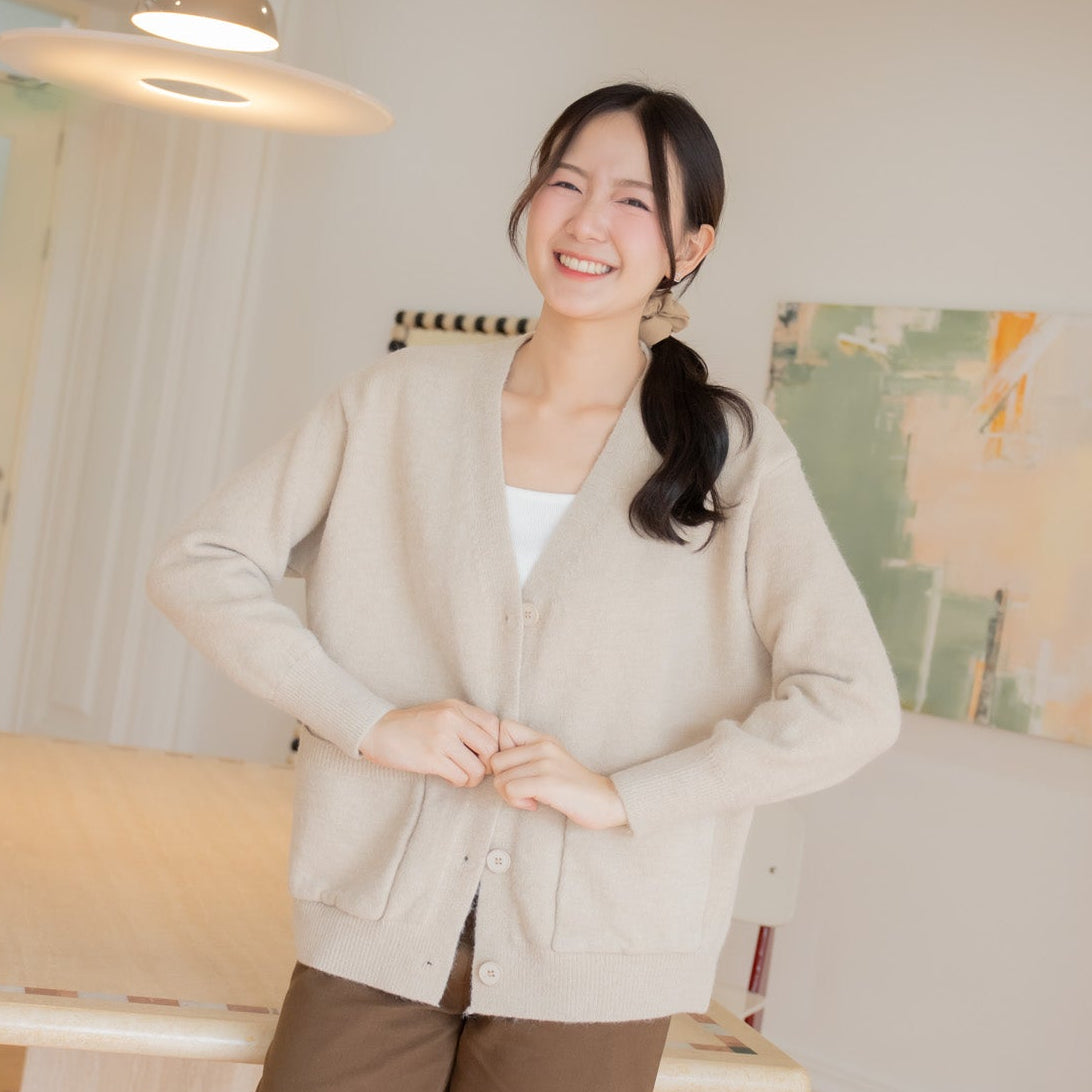 avocado - Mackie Loose Cardigan คาร์ดิแกนทรง Oversize ผ้านุ่มฟู