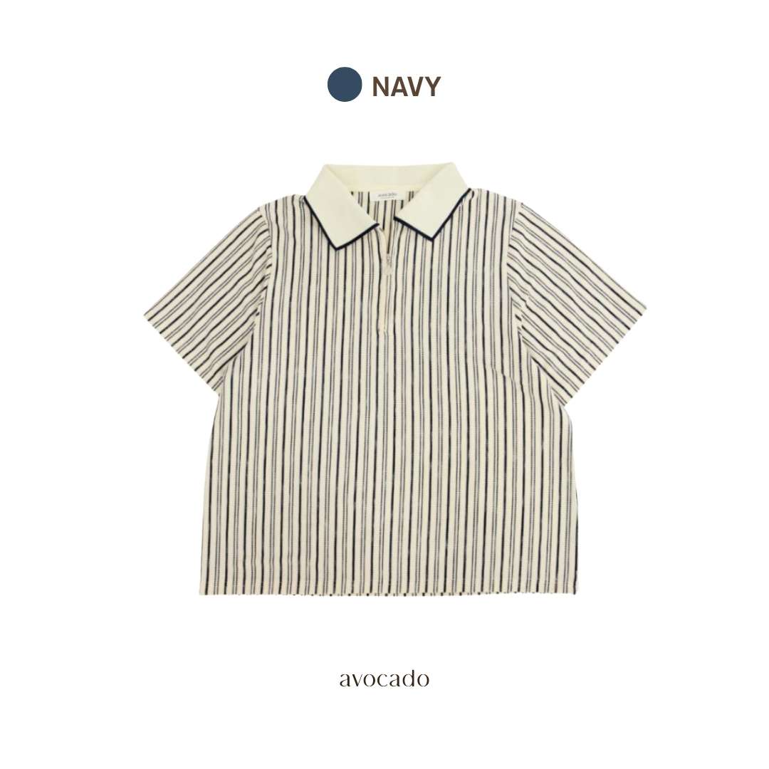 avocado - Harchi Zip Polo เสื้อโปโลผ้าใส่สบาย แต่งดีเทลซิป