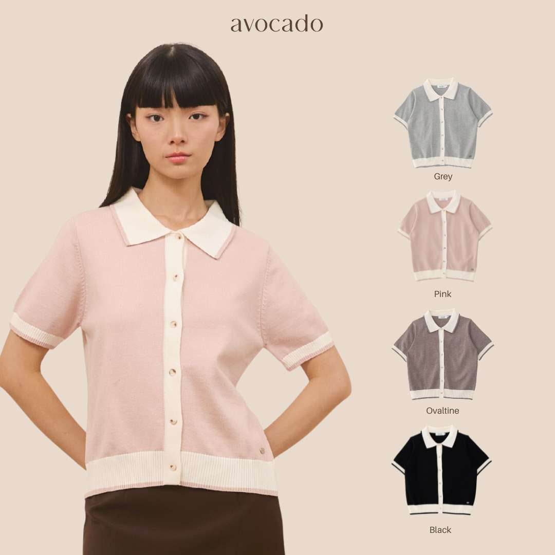avocado - Tiramisu Knit Polo เสื้อโปโลตัดขอบ Soft & Smooth Knit เนื้อผ้านุ่ม ใส่สบาย