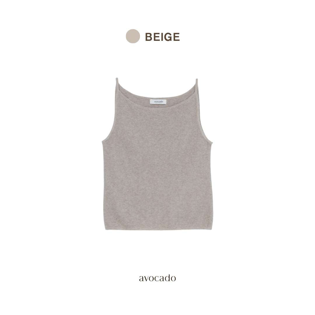 avocado - Cosmos Knit Camisole สายเดี่ยวคอปาด ดีไซน์เรียบง่าย ใส่ได้ทุกวัน