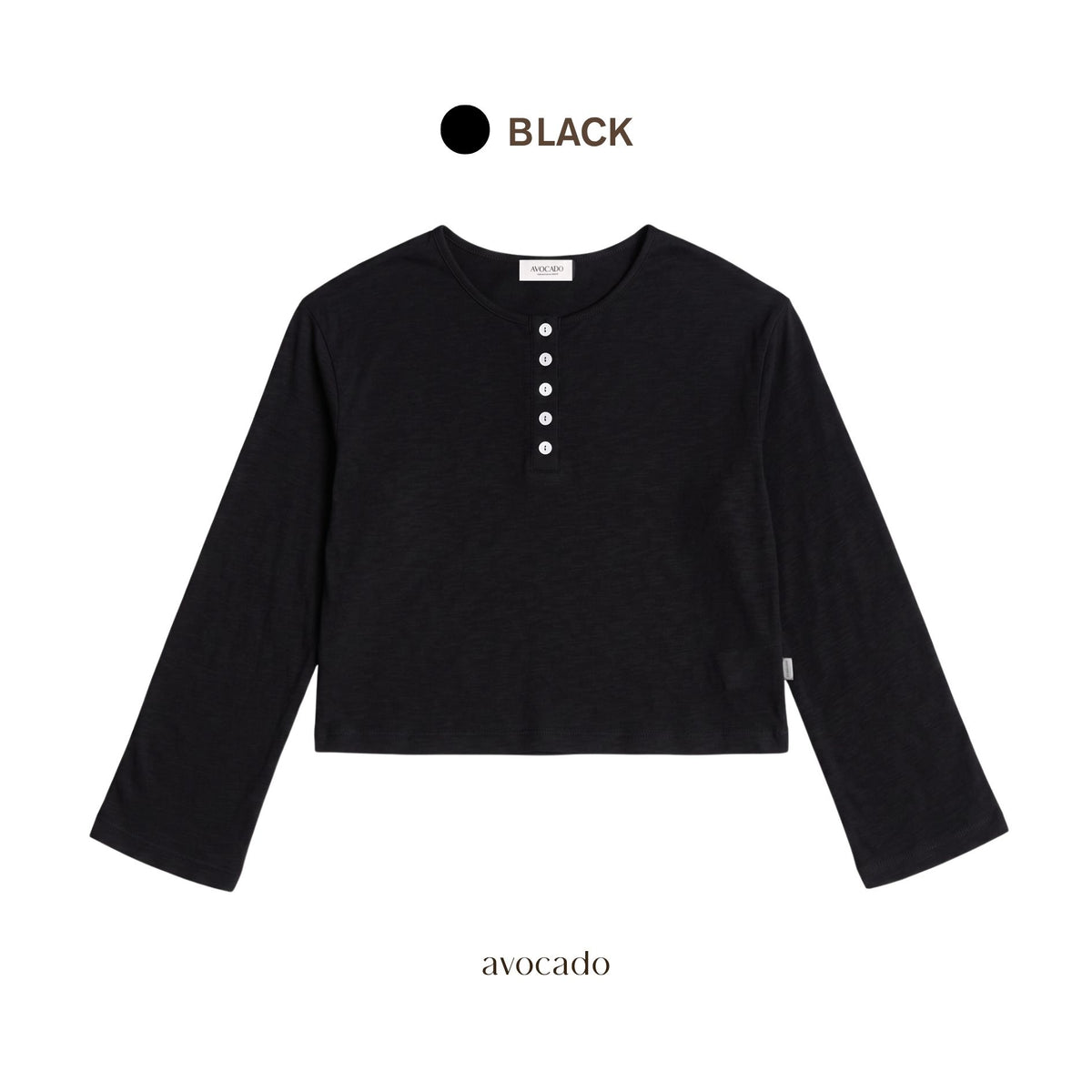 avocado - Air rin Top เสื้อแขนยาวแต่งกระดุมหน้า เนื้อผ้าใส่สบาย แมตช์ง่าย
