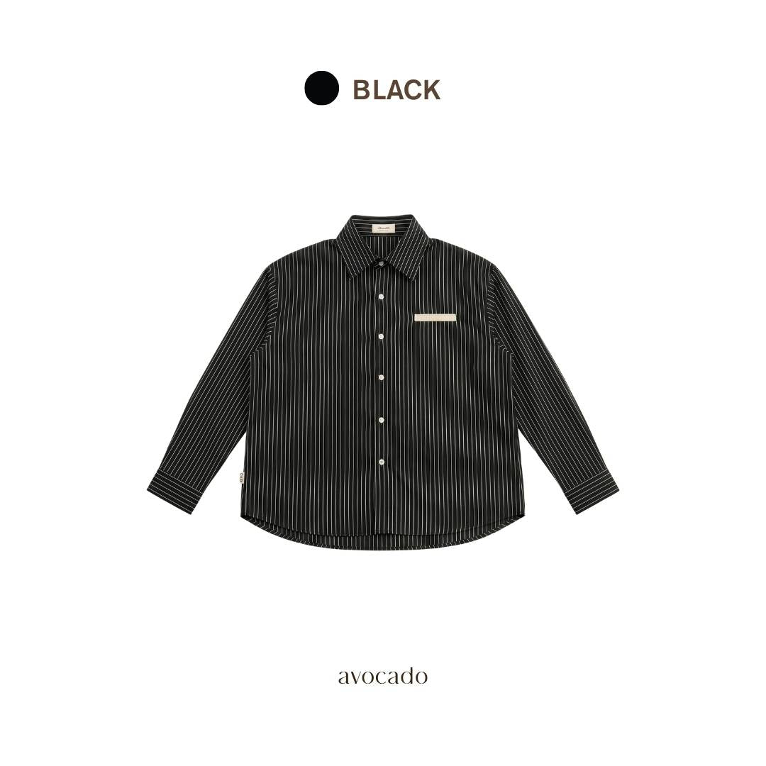 avocado - Morrow Overshirt เสื้อเชิ้ตลายทางทรง Oversize เนื้อผ้า Cotton ผสม