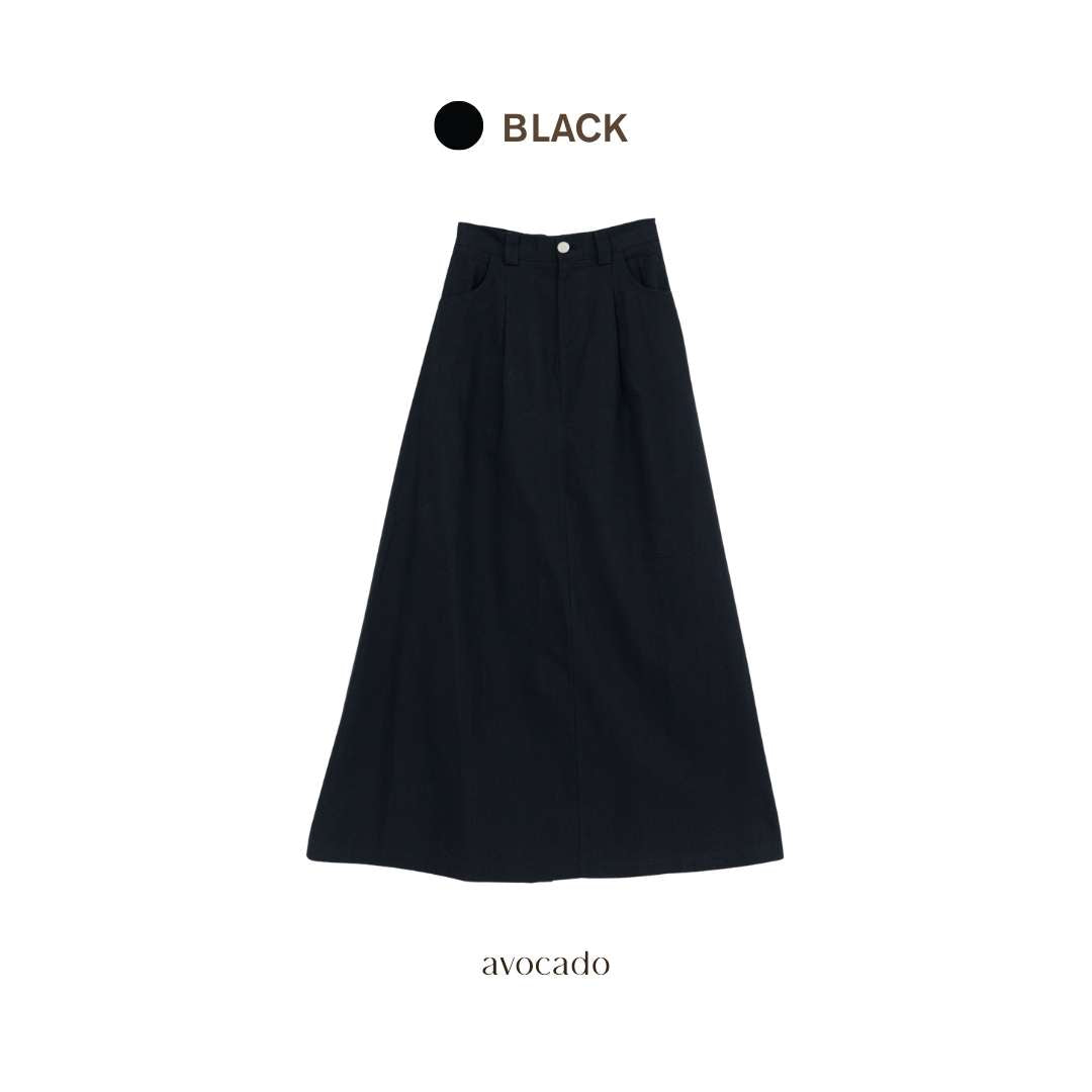 avocado - Massive Long Skirt กระโปรงยาวผ่าหลัง ผ้าฝ้าย100% I มี 2 ไซส์