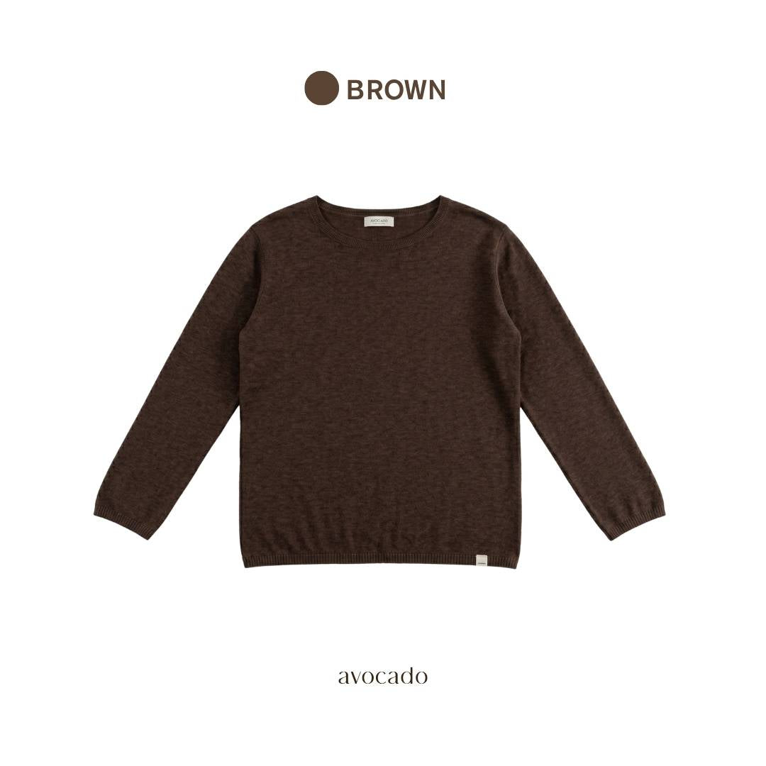 avocado - Loose-Lie Knit Tops เสื้อแขนยาวเนื้อผ้าเบา ๆ ใส่ง่าย แมตช์ได้หลายลุค