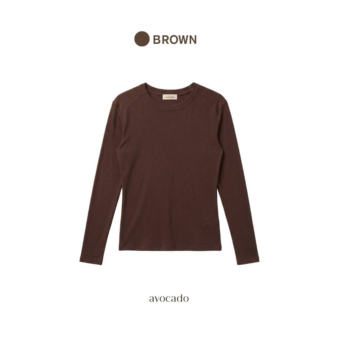 avocado - Ribbon Soft Tops เสื้อแขนยาว เนื้อผ้าเบา โปร่ง ใส่สบาย