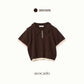 avocado - Twinny Knit Polo เสื้อโปโลทรงครอป เนื้อผ้าไหมพรม ดีเทลขอบทูโทน