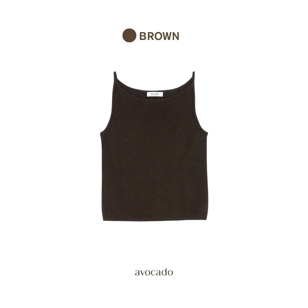 avocado - Cosmos Knit Camisole สายเดี่ยวคอปาด ดีไซน์เรียบง่าย ใส่ได้ทุกวัน