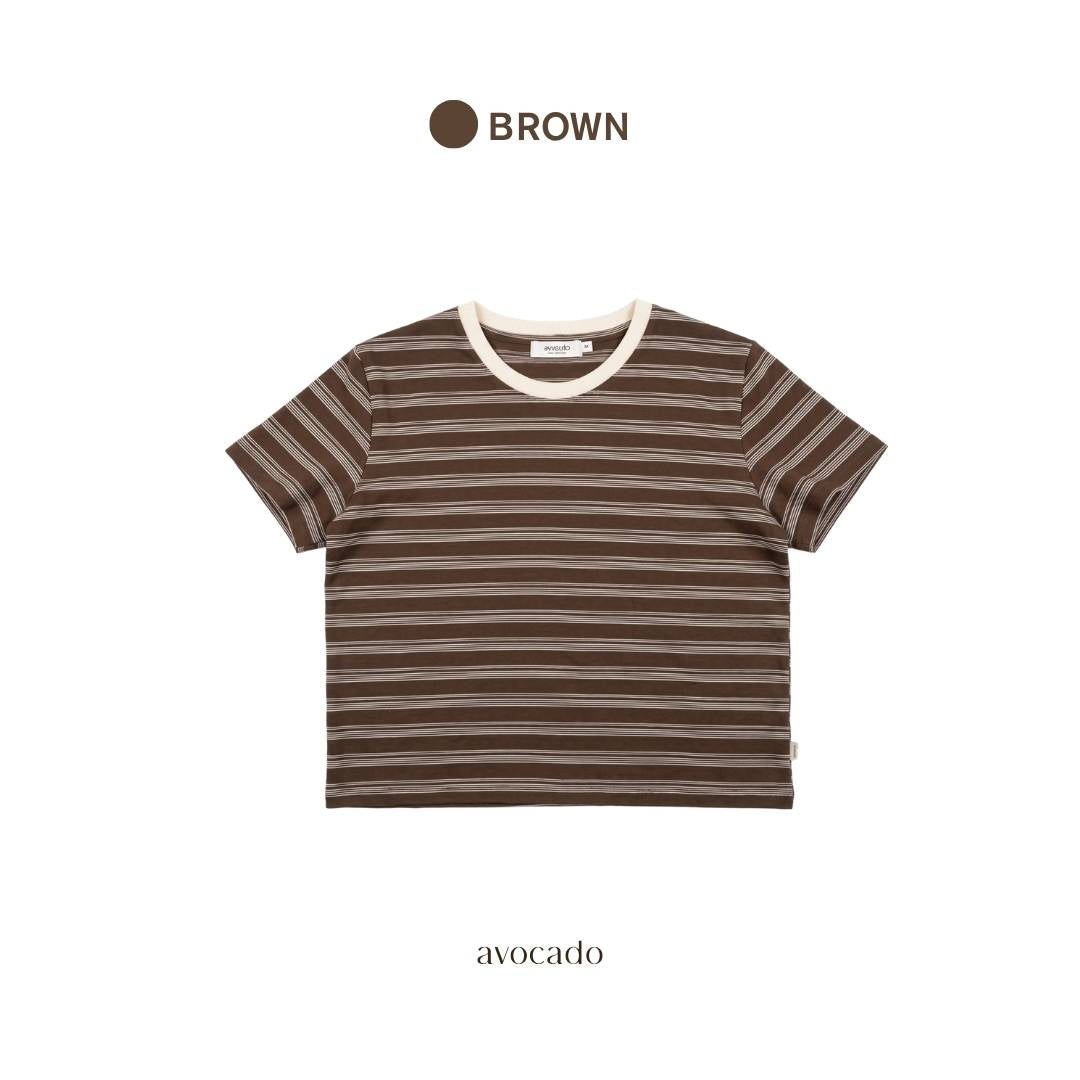 avocado - E-ros Line Top เสื้อยืดลายทาง ผ้าใส่สบาย ระบายอากาศได้ดี I มี 2 ไซส์