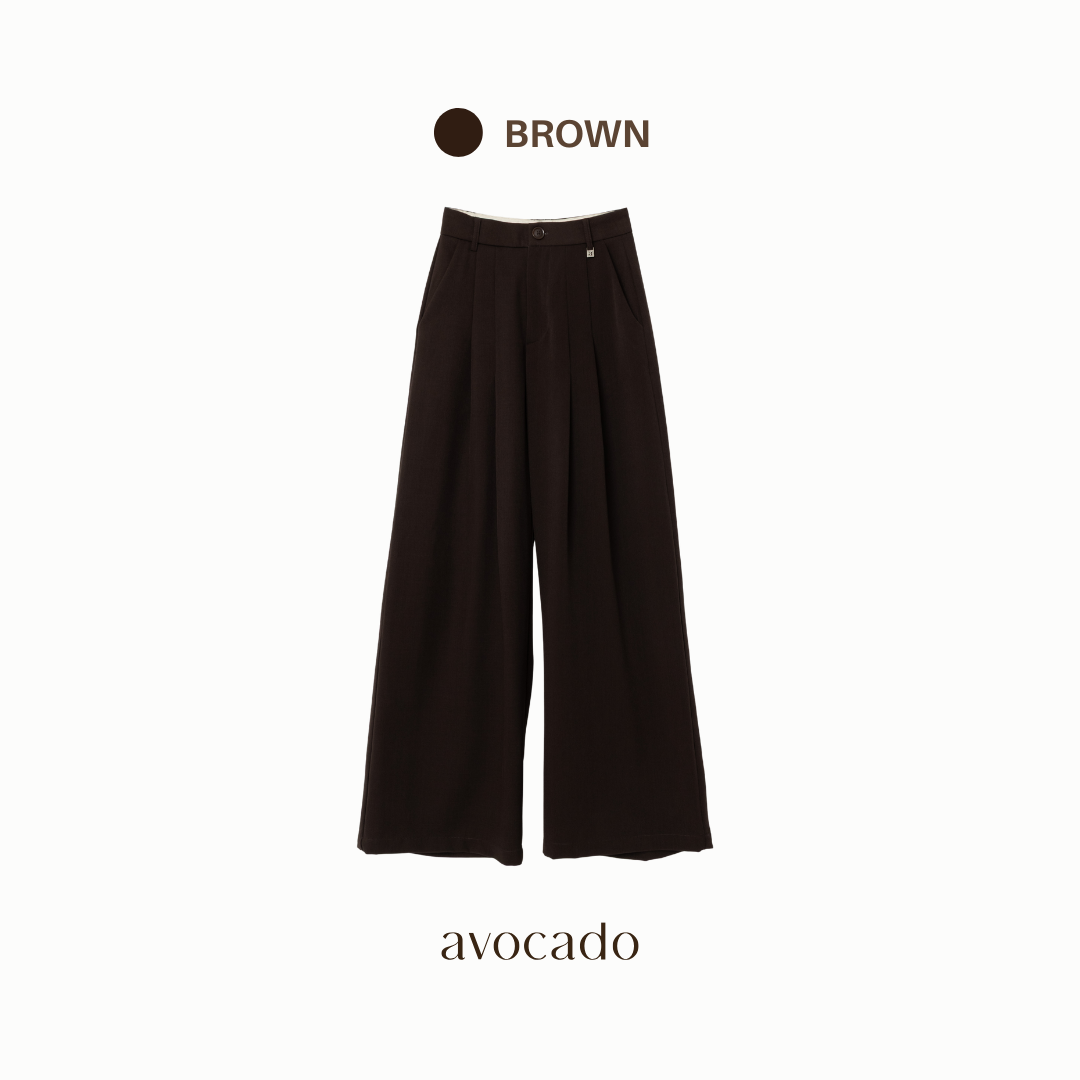 avocado - Blendley Trousers กางเกงกระบอกใหญ่ เนื้อผ้า Polyester I มีไซส์ S-XL