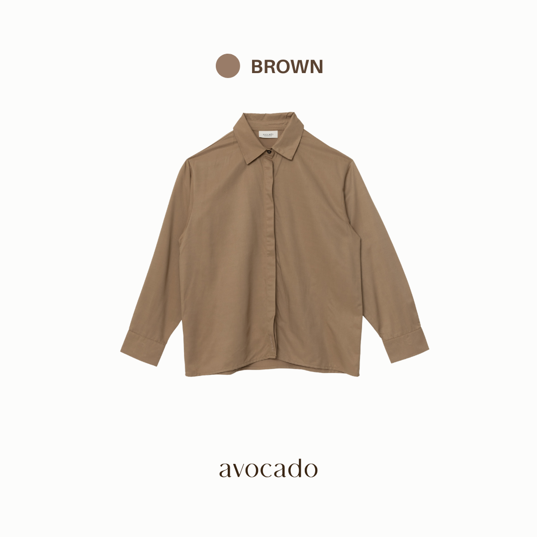 avocado - Tenderly Oversize Shirt เสื้อเชิ้ตแขนยาว เนื้อผ้าเบาสบาย แต่ไม่โปร่ง