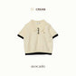 avocado - Twinny Knit Polo เสื้อโปโลทรงครอป เนื้อผ้าไหมพรม ดีเทลขอบทูโทน