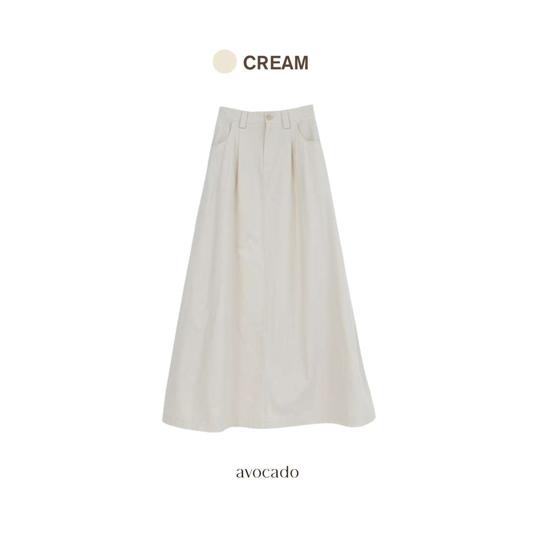 avocado - Massive Long Skirt กระโปรงยาวผ่าหลัง ผ้าฝ้าย100% I มี 2 ไซส์