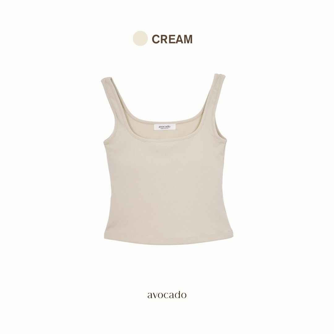 avocado - Abby Bra Tops เสื้อกล้ามคอเหลี่ยม มีบราในตัว ผ้านุ่ม ลื่น ใส่สบาย