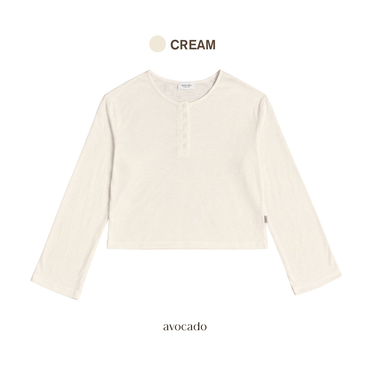 avocado - Air rin Top เสื้อแขนยาวแต่งกระดุมหน้า เนื้อผ้าใส่สบาย แมตช์ง่าย