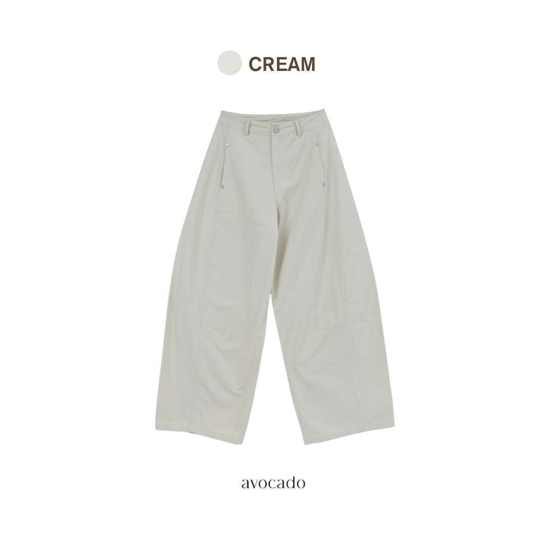 avocado - Scenary Trousers กางเกงขายาวทรงบาเรล เนื้อผ้า Cotton 100%