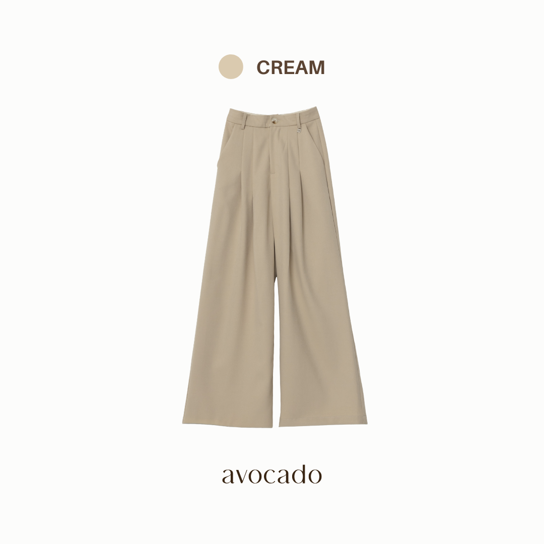 avocado - Blendley Trousers กางเกงกระบอกใหญ่ เนื้อผ้า Polyester I มีไซส์ S-XL