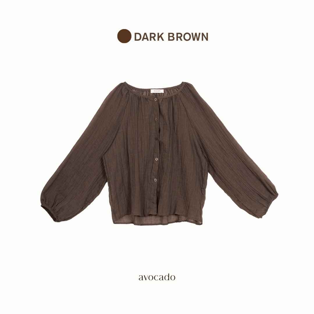 avocado - Iris light blouse เสื้อเบลาส์เนื้อผ้า Cotton ผสม เนื้อผ้าโปร่ง บางเบา