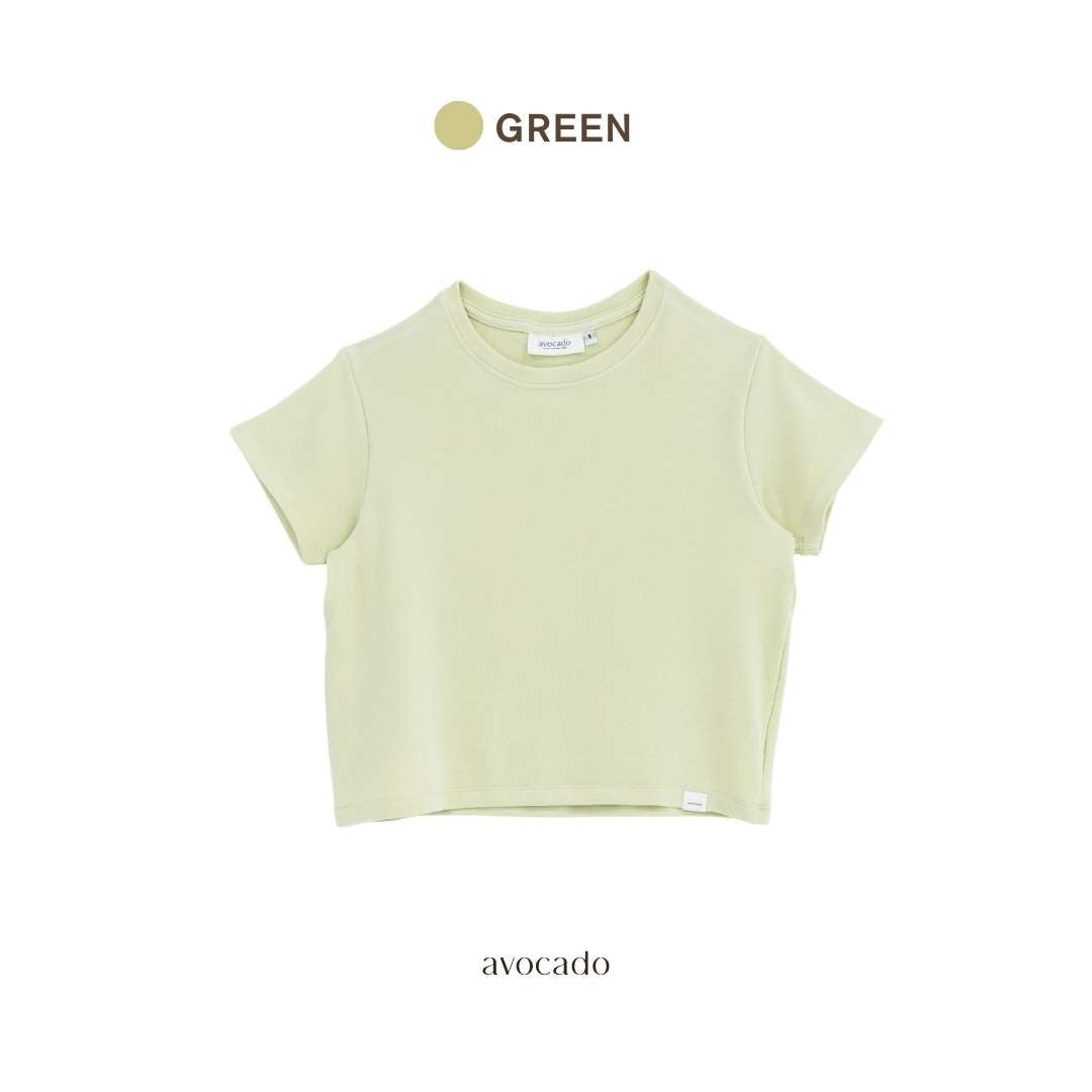 avocado - Lumio Tee เสื้อยืดเนื้อผ้าธรรมชาติ ทรงพอดีตัว เนื้อผ้านุ่ม เด้ง