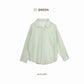 avocado - Cookie light shirt เสื้อเชิ้ตเนื้อผ้าเล่นแสง บางเบา โทนสีพาสเทล