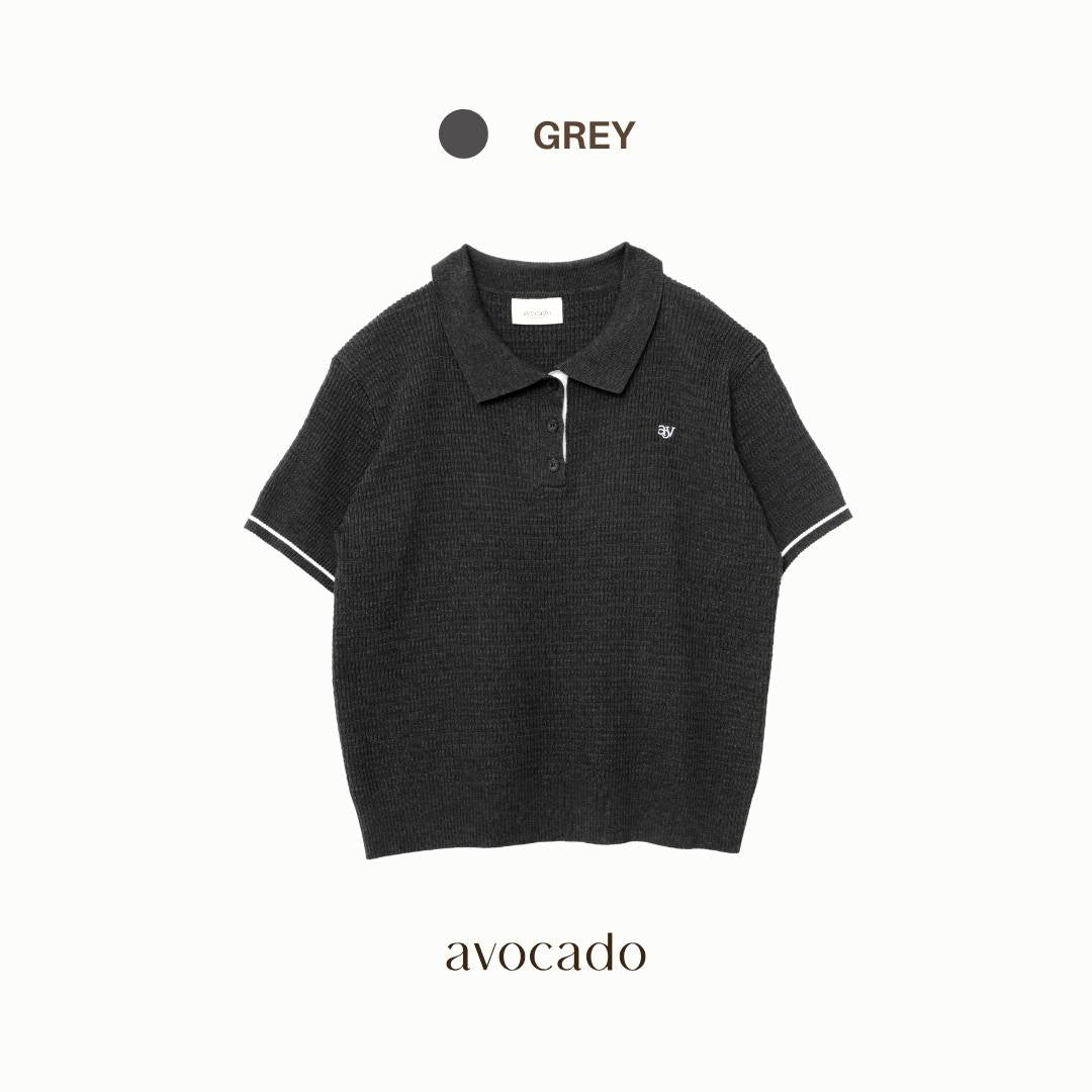 avocado - Churro Knit Polo เสื้อโปโลไหมพรม ยืดได้เยอะ ไม่ต้องรีด