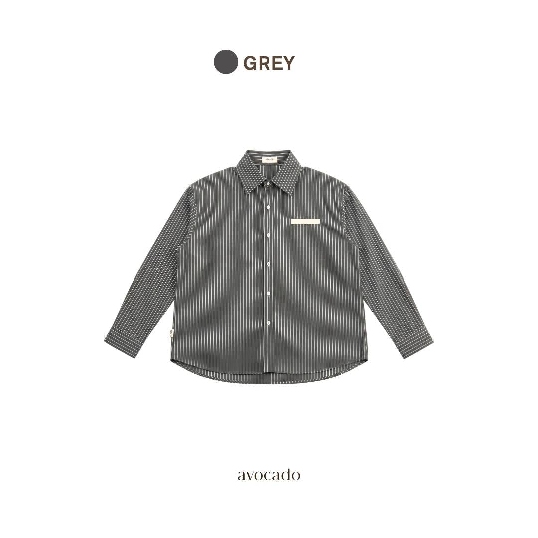avocado - Morrow Overshirt เสื้อเชิ้ตลายทางทรง Oversize เนื้อผ้า Cotton ผสม